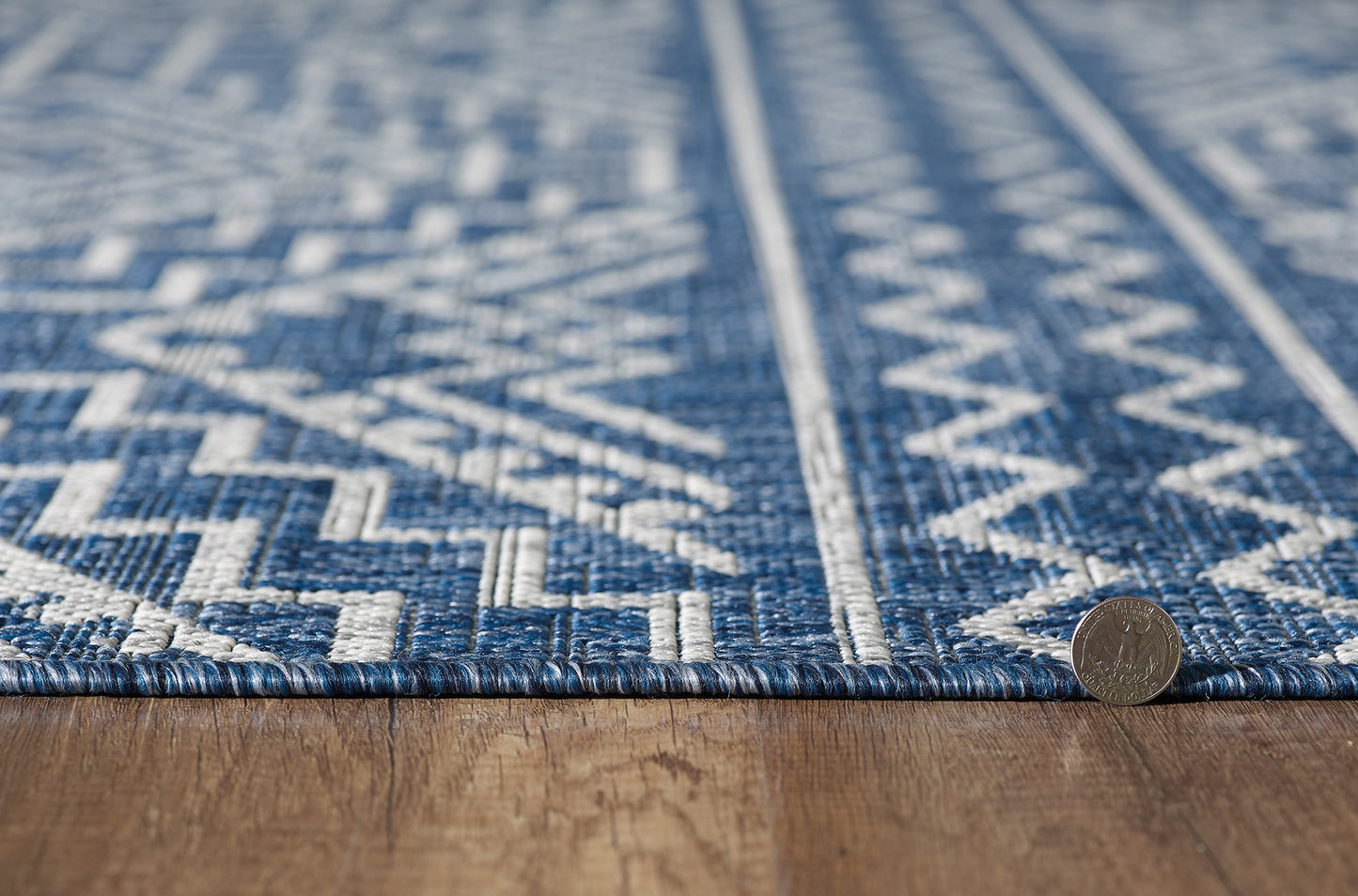 Provo 5778 Blue Quinn Machine Woven Performance Area Rug - Kas