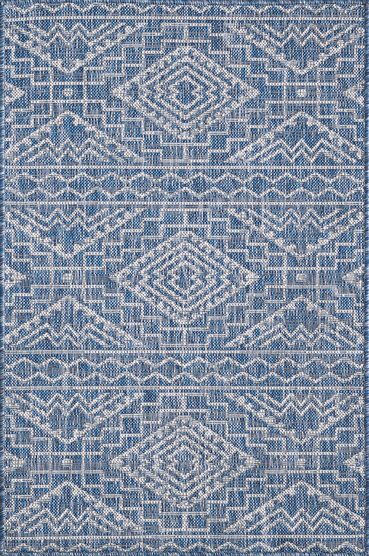 Provo 5778 Blue Quinn Machine Woven Performance Area Rug - Kas