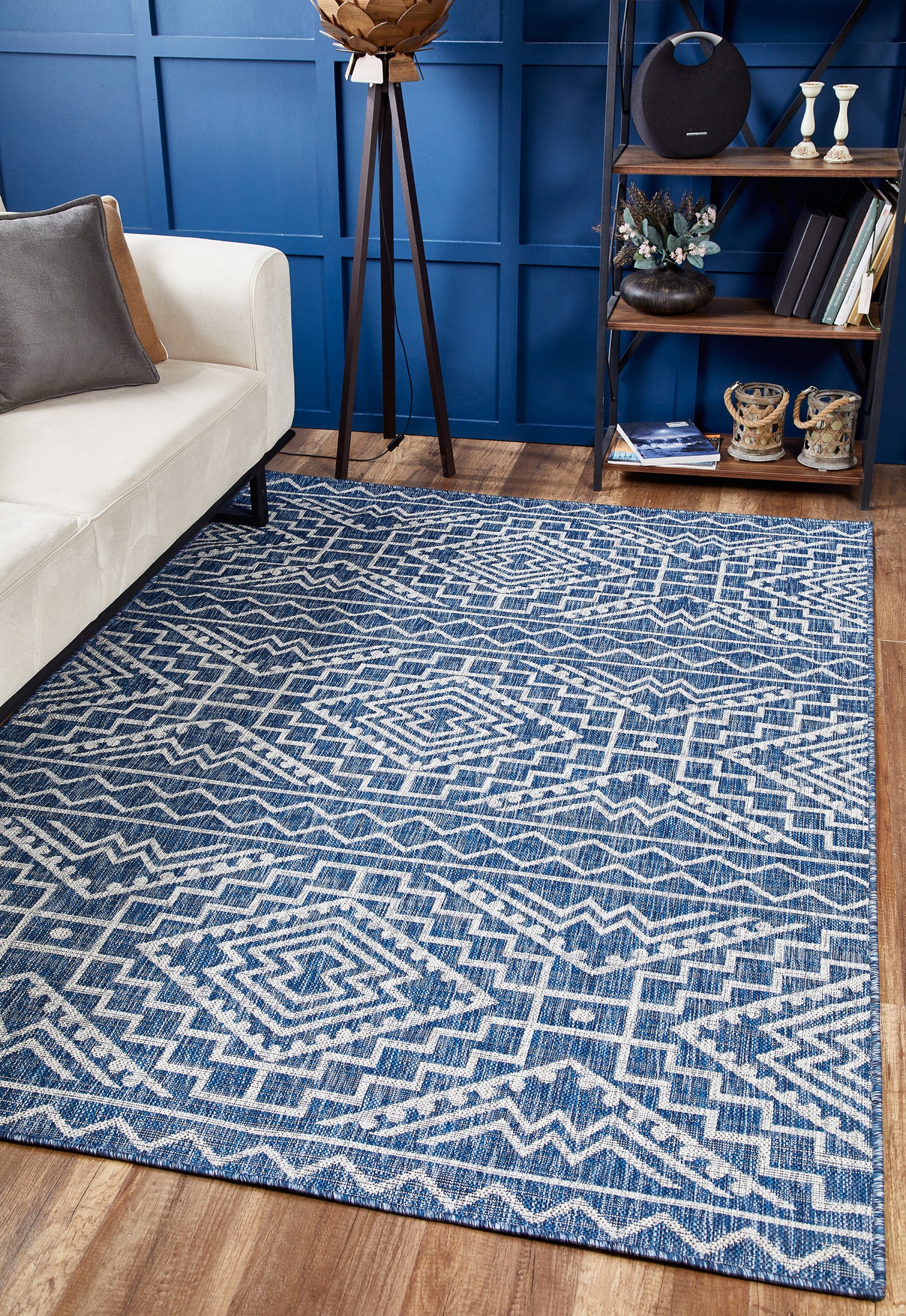 Provo 5778 Blue Quinn Machine Woven Performance Area Rug - Kas