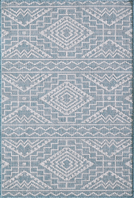 Provo 5779 Aqua Quinn Machine Woven Performance Area Rug - Kas