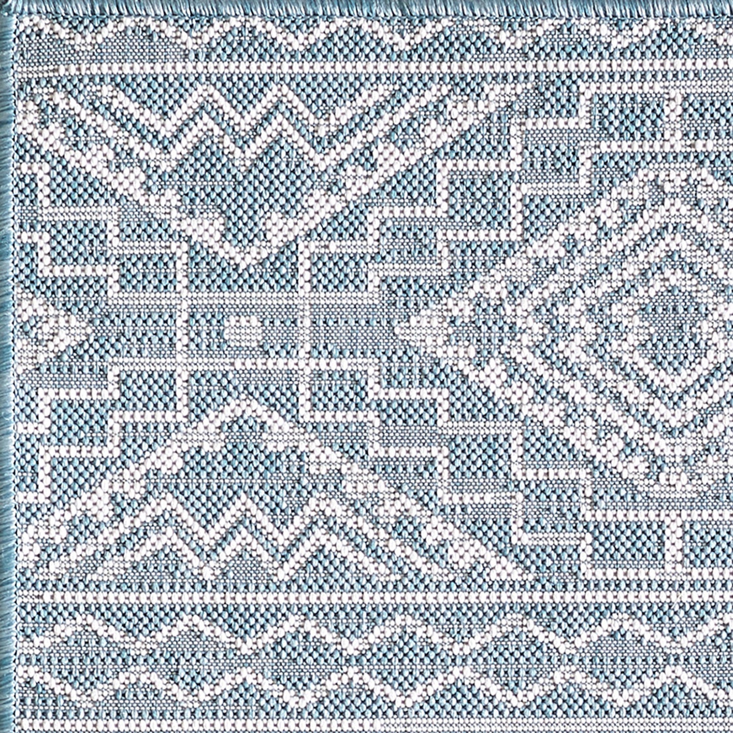 Provo 5779 Aqua Quinn Machine Woven Performance Area Rug - Kas