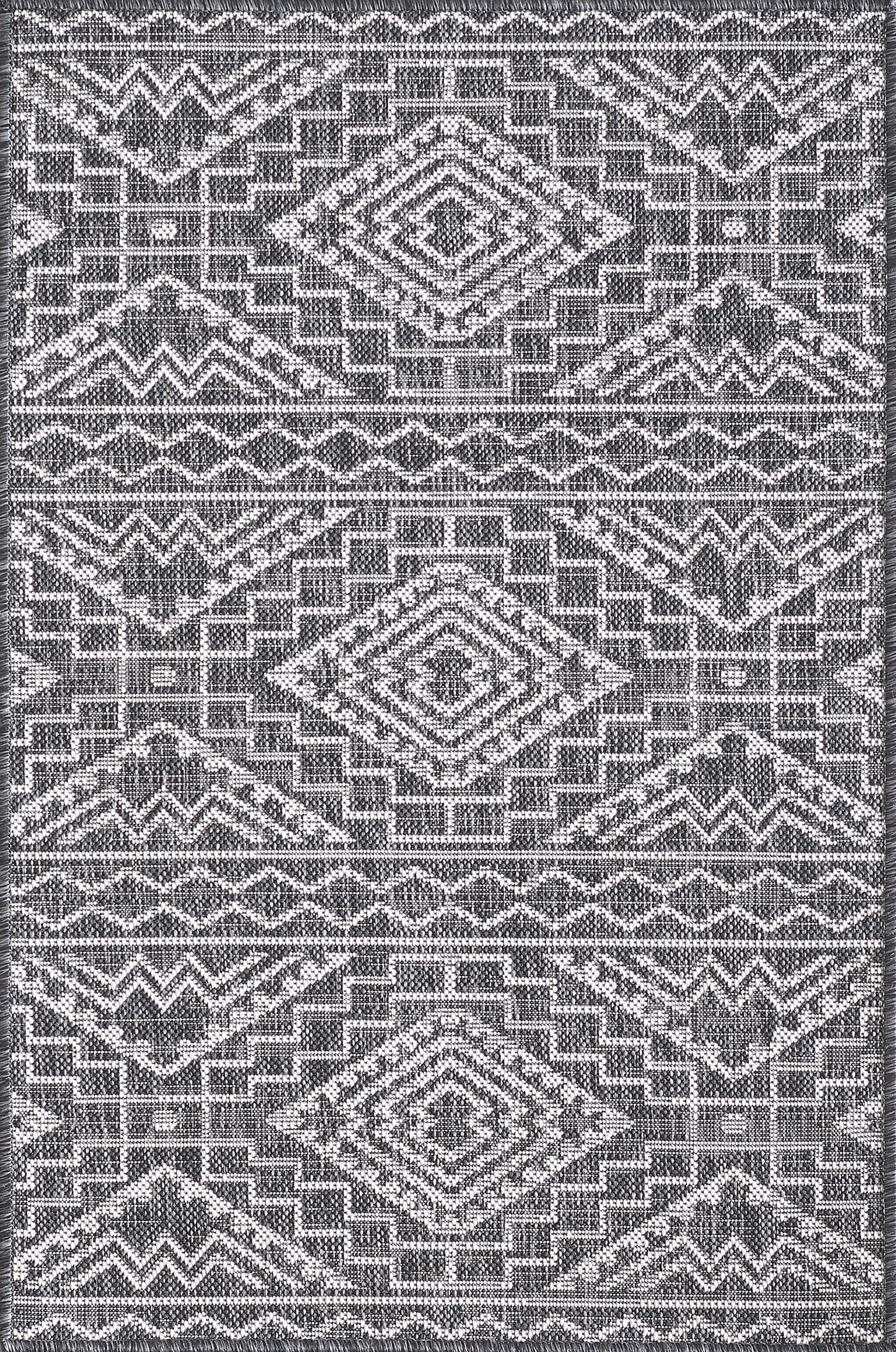 Provo 5780 Black Quinn Machine Woven Performance Area Rug - Kas