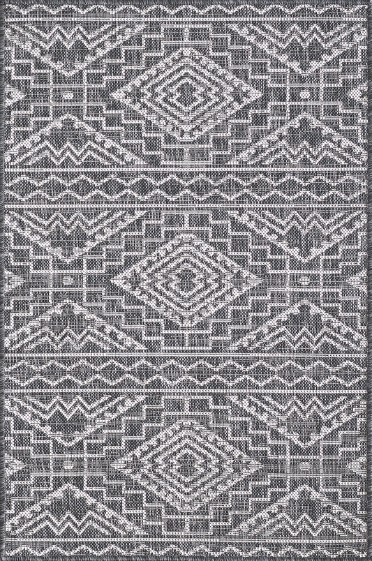 Provo 5780 Black Quinn Machine Woven Performance Area Rug - Kas