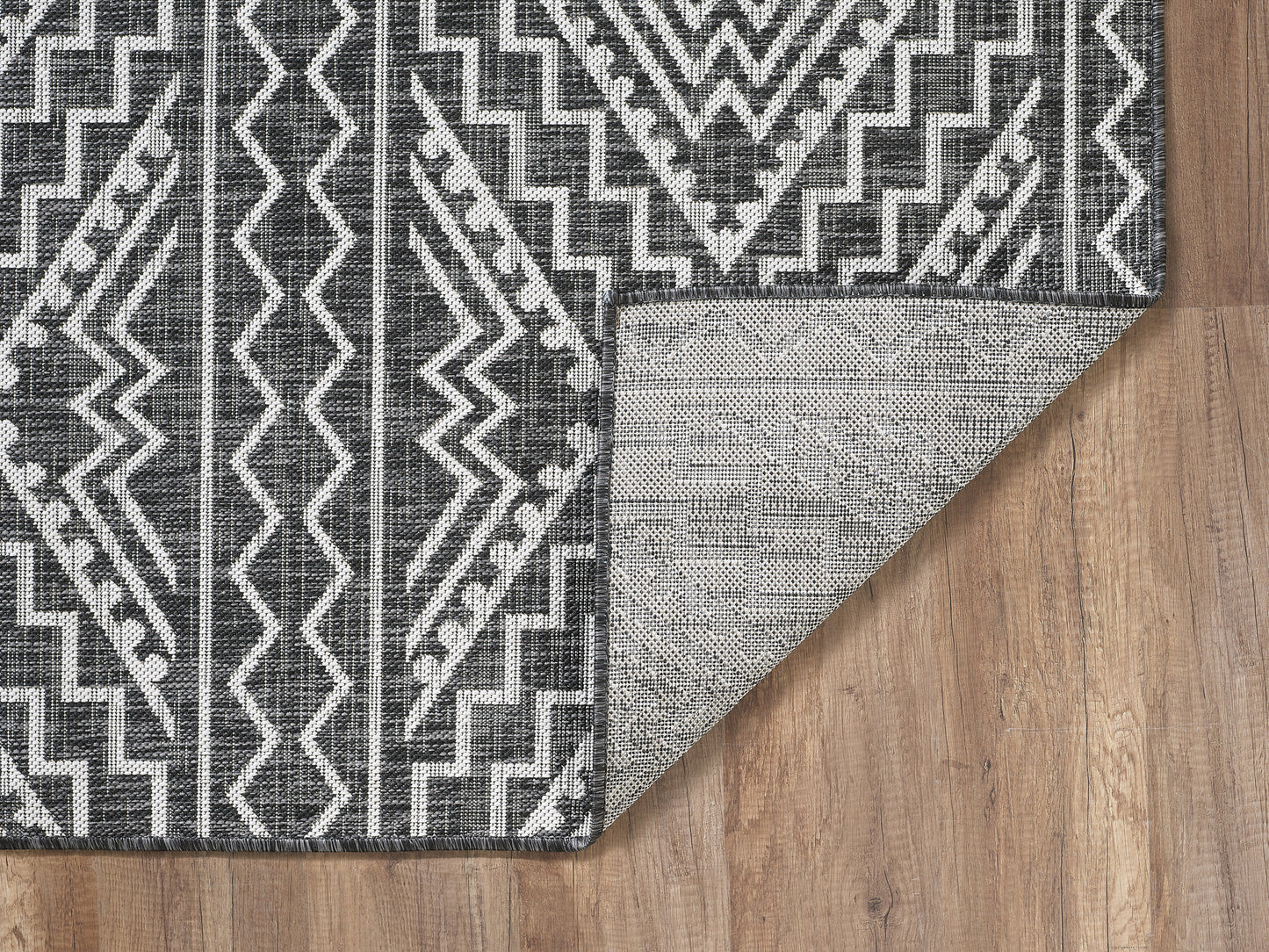 Provo 5780 Black Quinn Machine Woven Performance Area Rug - Kas