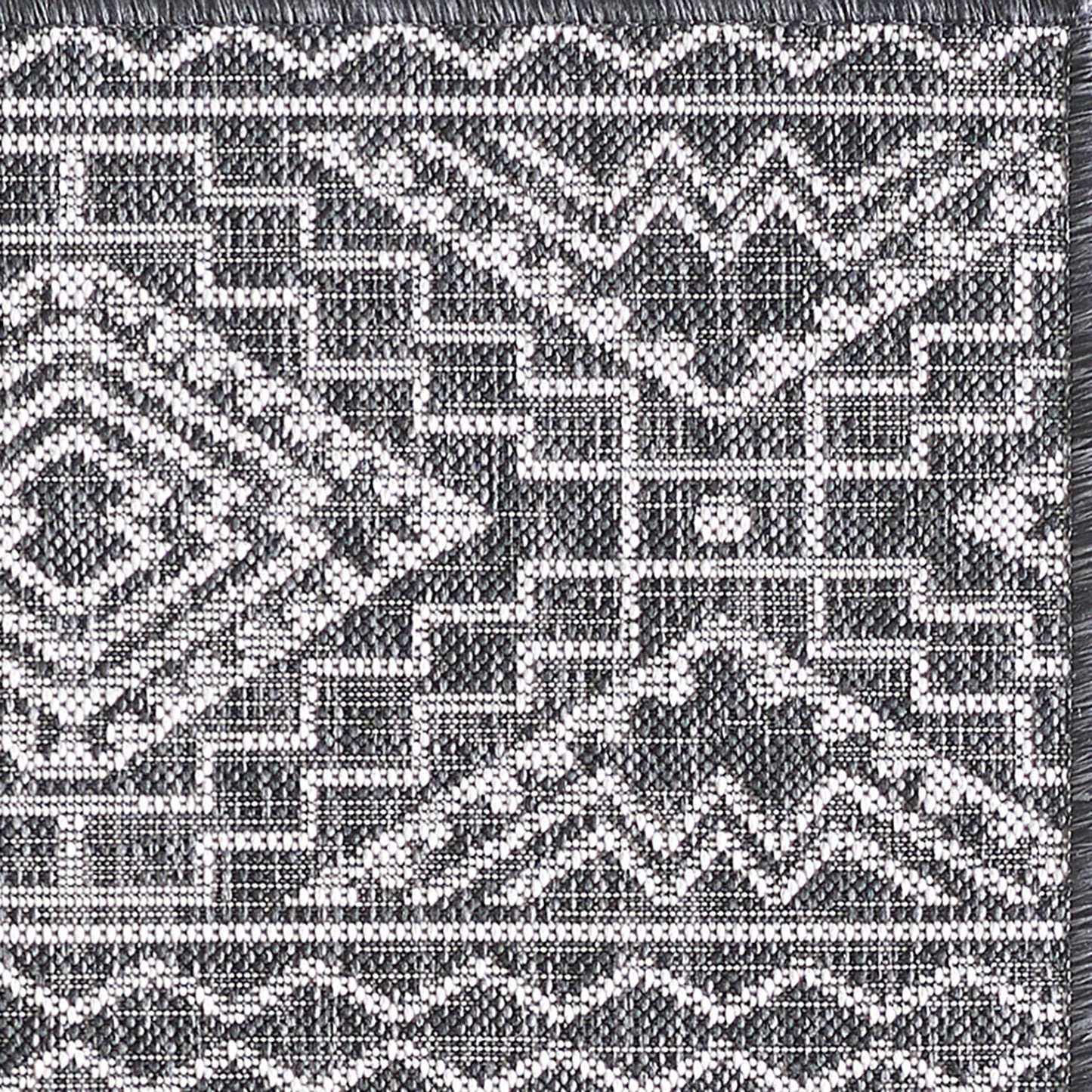 Provo 5780 Black Quinn Machine Woven Performance Area Rug - Kas