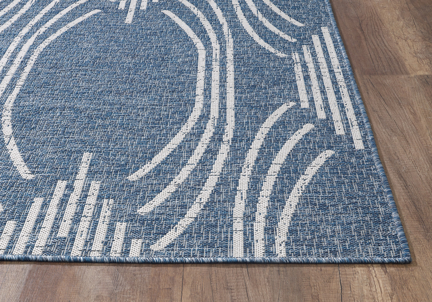 Provo 5781 Blue Contempo Machine Woven Performance Area Rug - Kas