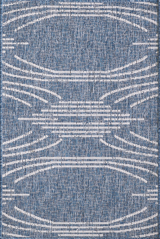 Provo 5781 Blue Contempo Machine Woven Performance Area Rug - Kas