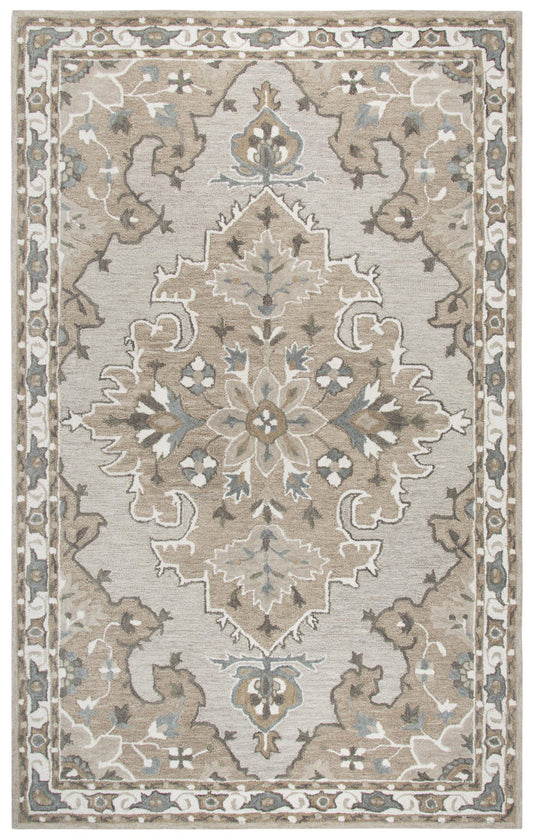 Resonant RS931A Tan/Dk.Tan Hand Tufted Rug - Rizzy