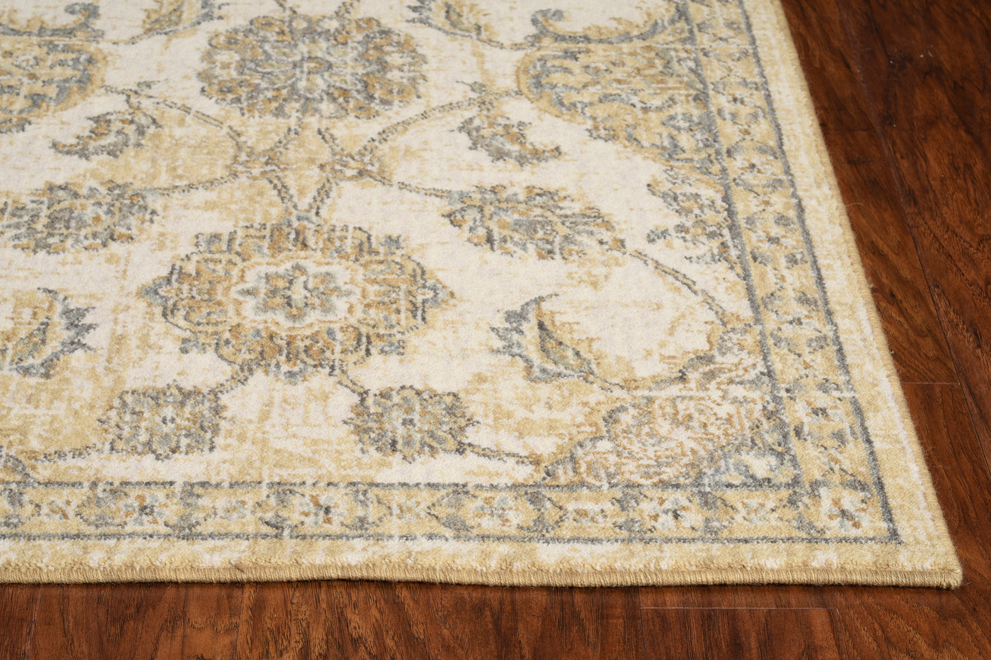 Ria 6820 Ivory Sand Sofia Machine Woven Performance Area Rug - Kas