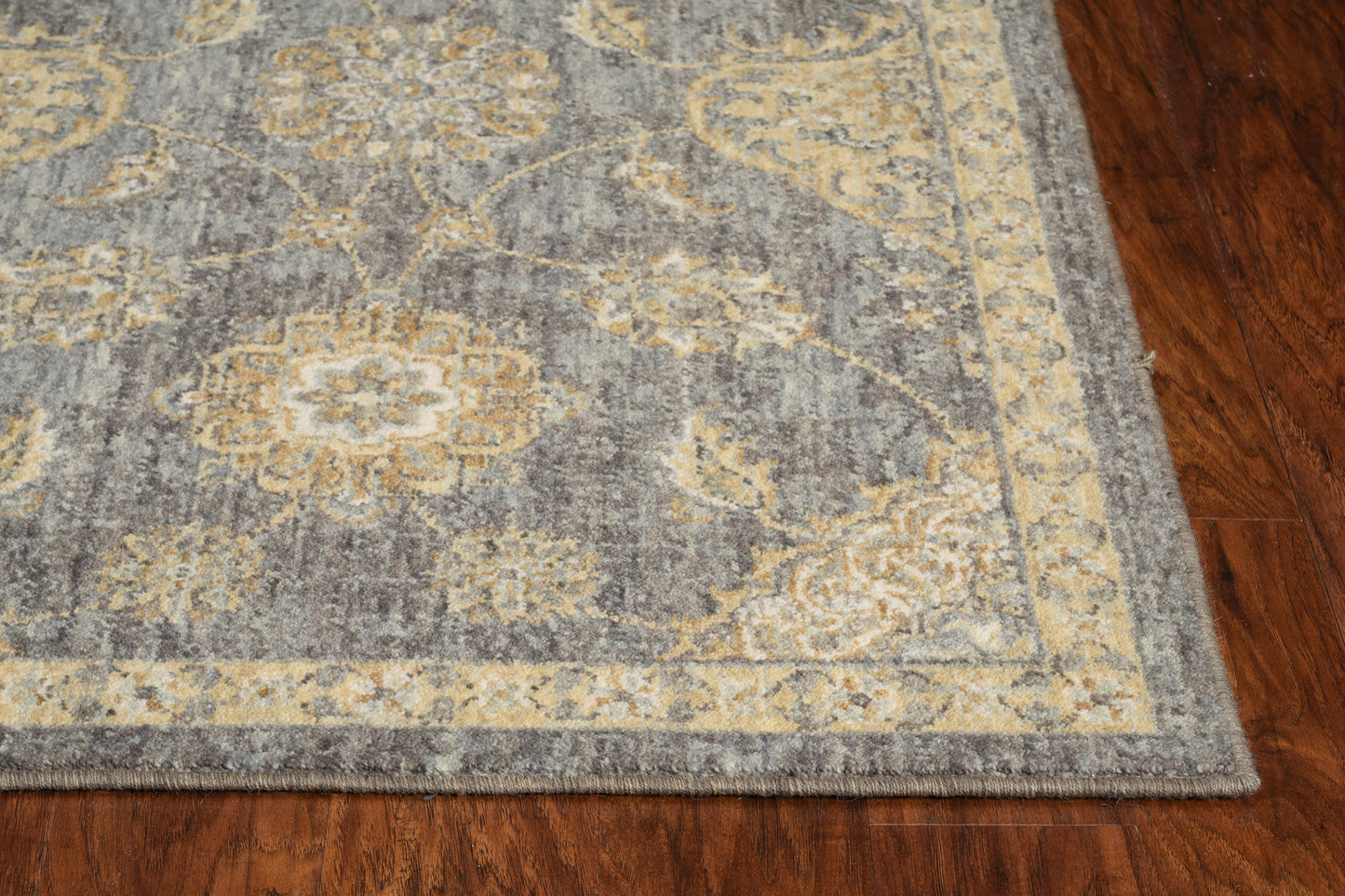 Ria 6822 Slate Grey Sofia Machine Woven Performance Area Rug - Kas