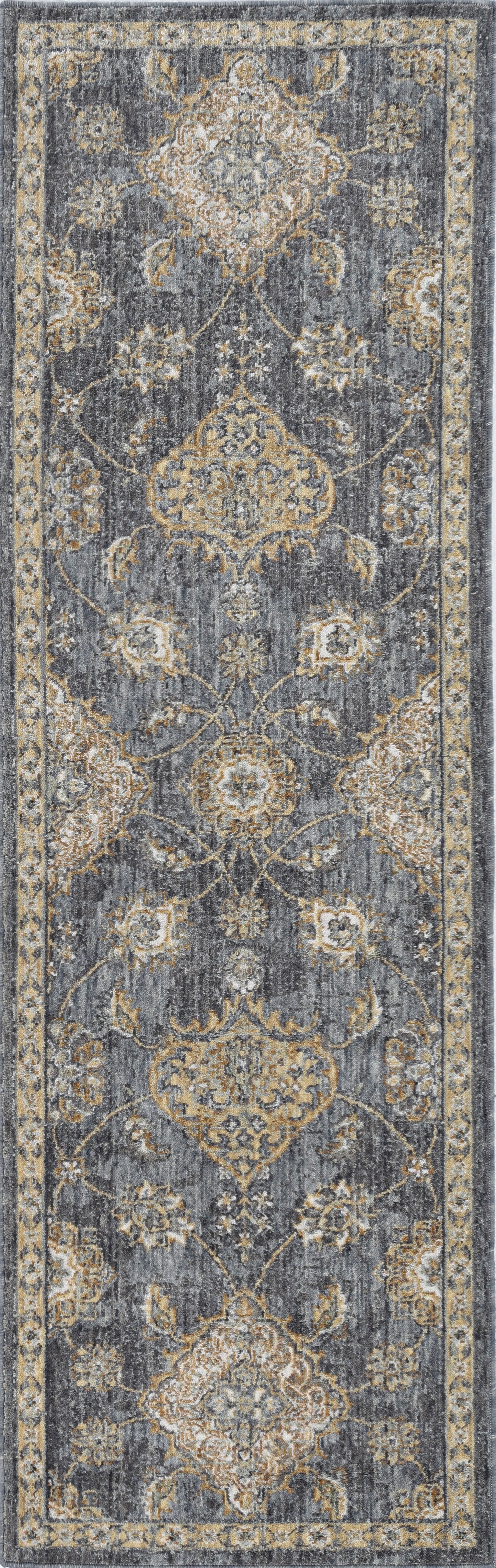 Ria 6822 Slate Grey Sofia Machine Woven Performance Area Rug - Kas