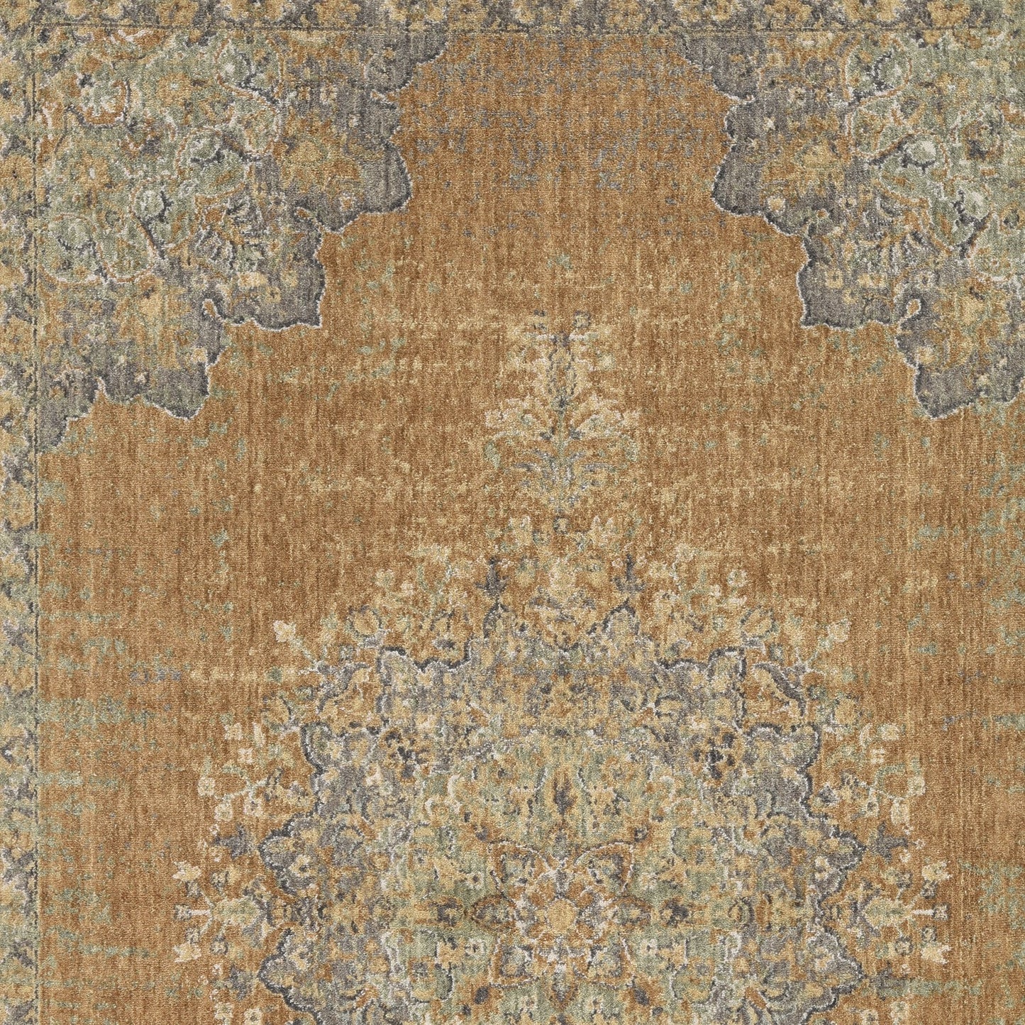 Ria 6824 Coffee Elegance Machine Woven Performance Area Rug - Kas