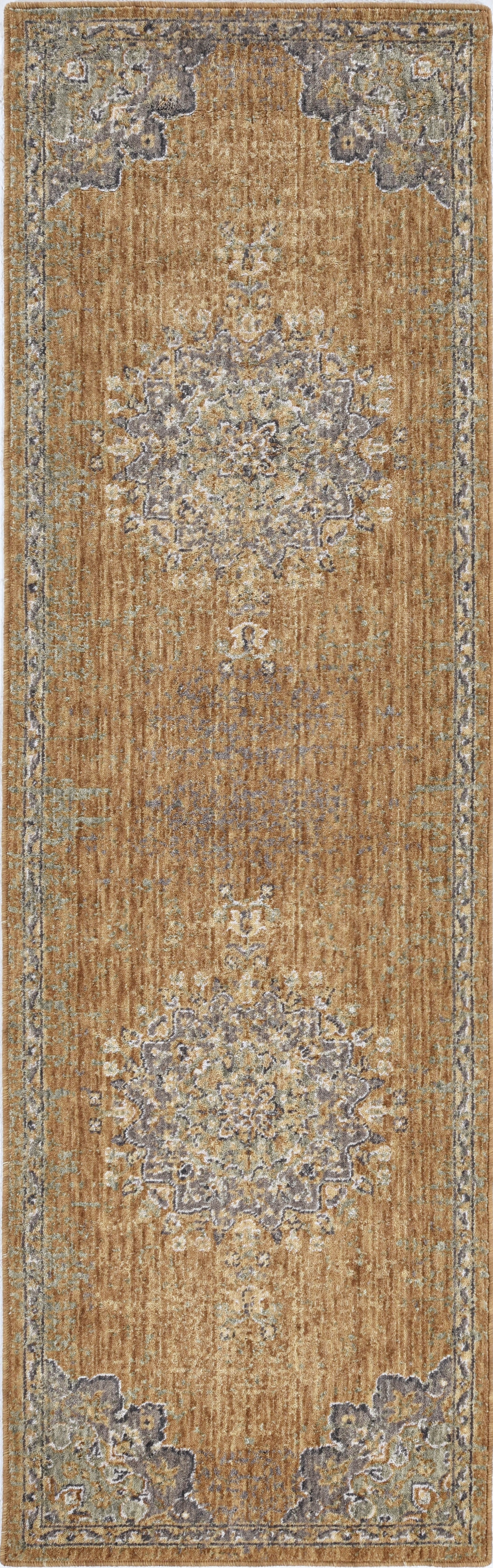 Ria 6824 Coffee Elegance Machine Woven Performance Area Rug - Kas