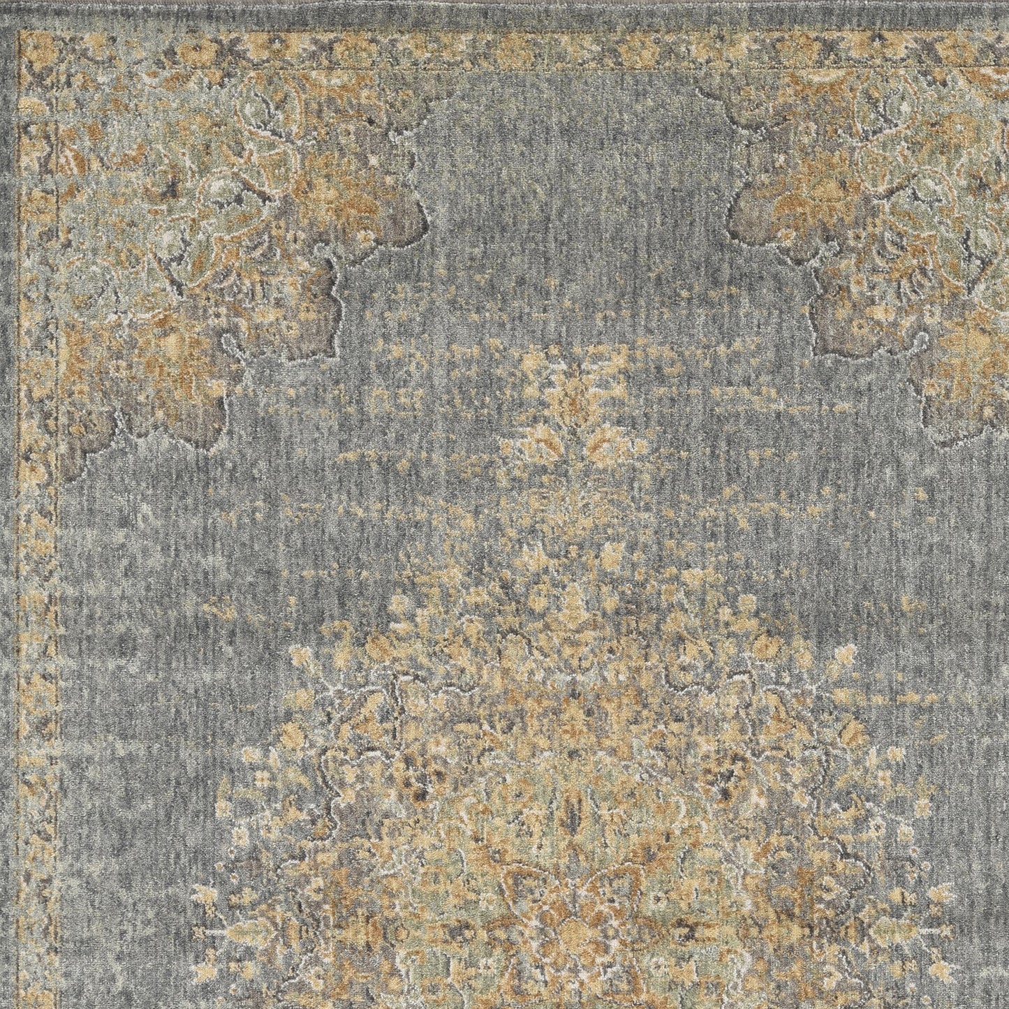 Ria 6825 Slate Grey Elegance Machine Woven Performance Area Rug - Kas