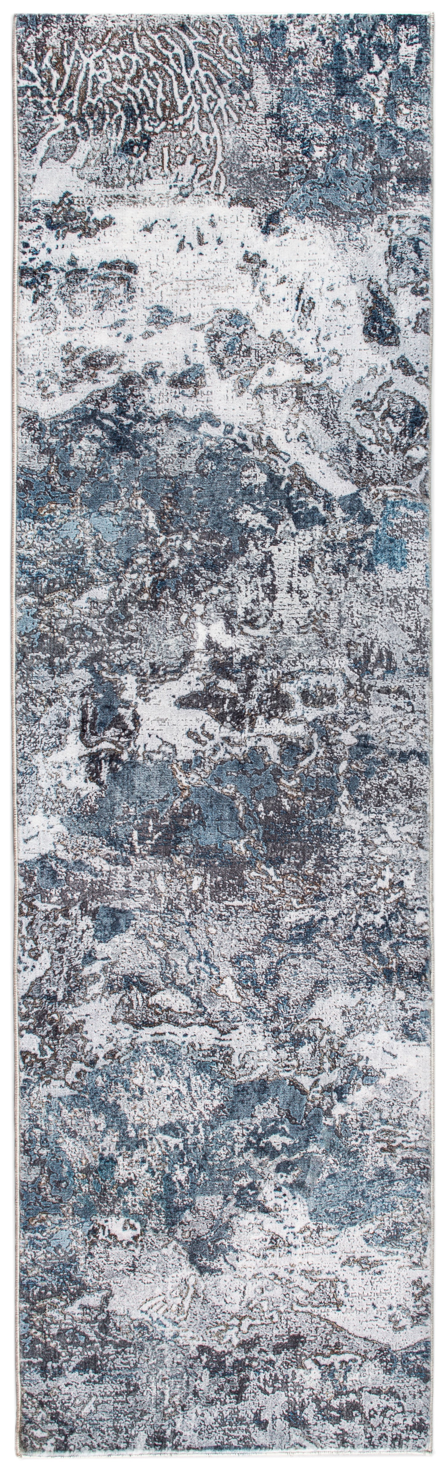 Roxy 2804 Grey/Blue Galaxy Machine Woven Performance Area Rug - Kas