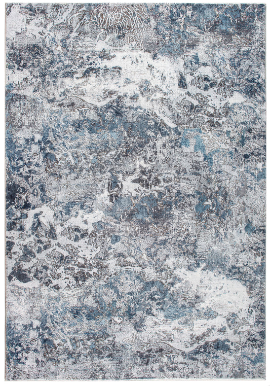 Roxy 2804 Grey/Blue Galaxy Machine Woven Performance Area Rug - Kas