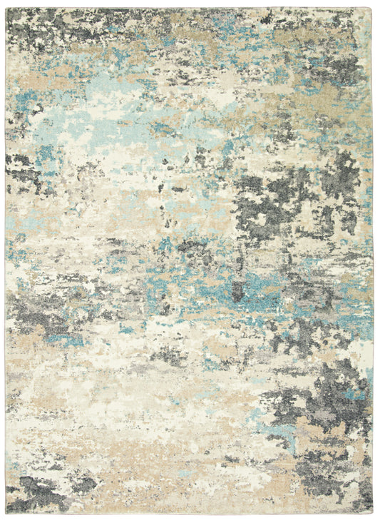 Roxy 2811 Blue Landscape Machine Woven Performance Area Rug - Kas