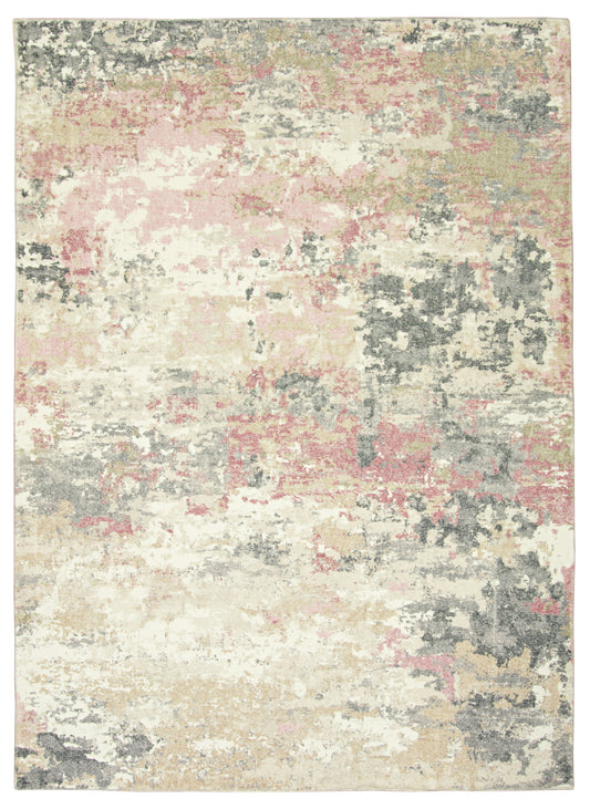 Roxy 2812 Blush Landscape Machine Woven Performance Area Rug - Kas