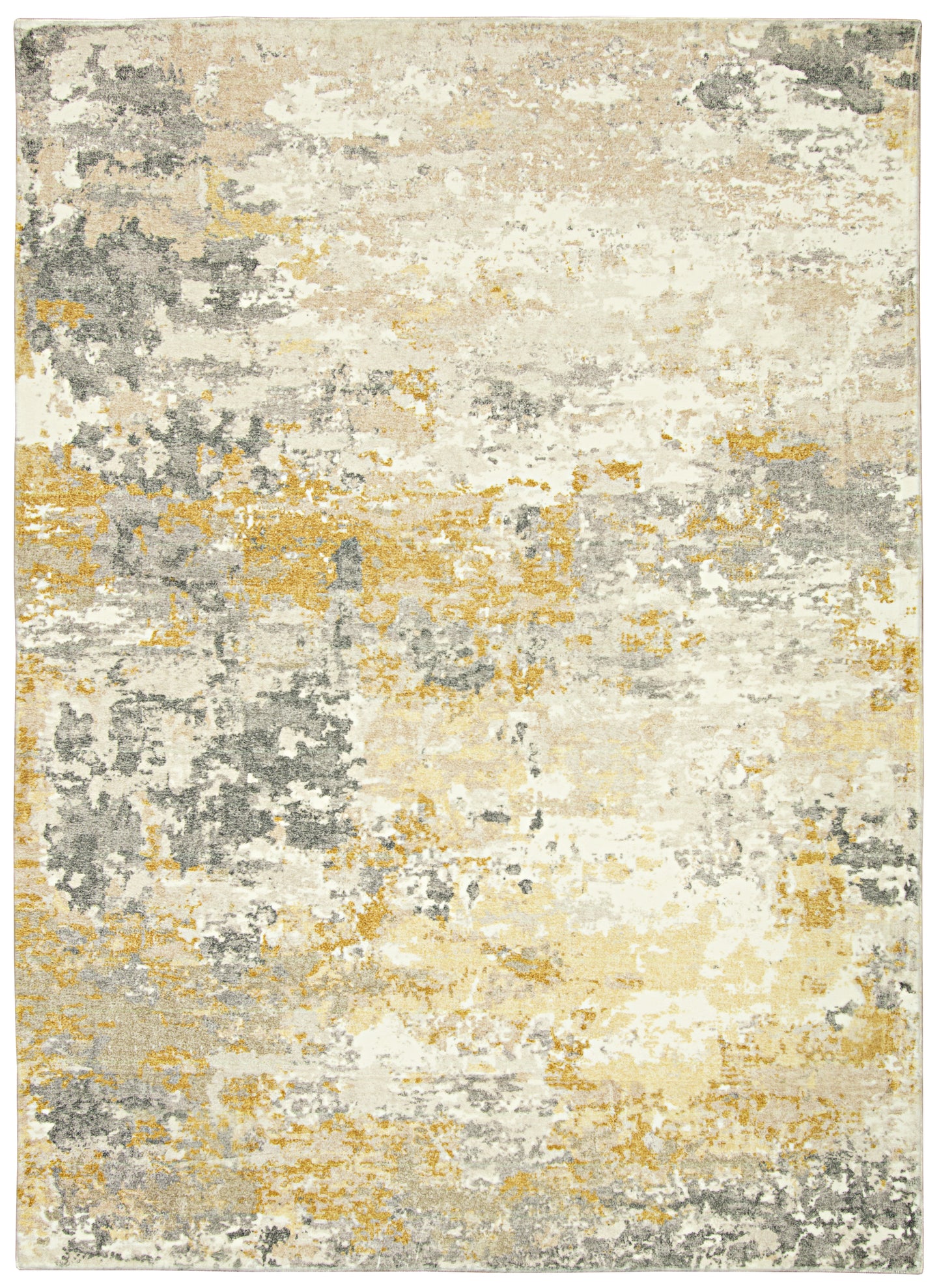 Roxy 2813 Gold Landscape Machine Woven Performance Area Rug - Kas