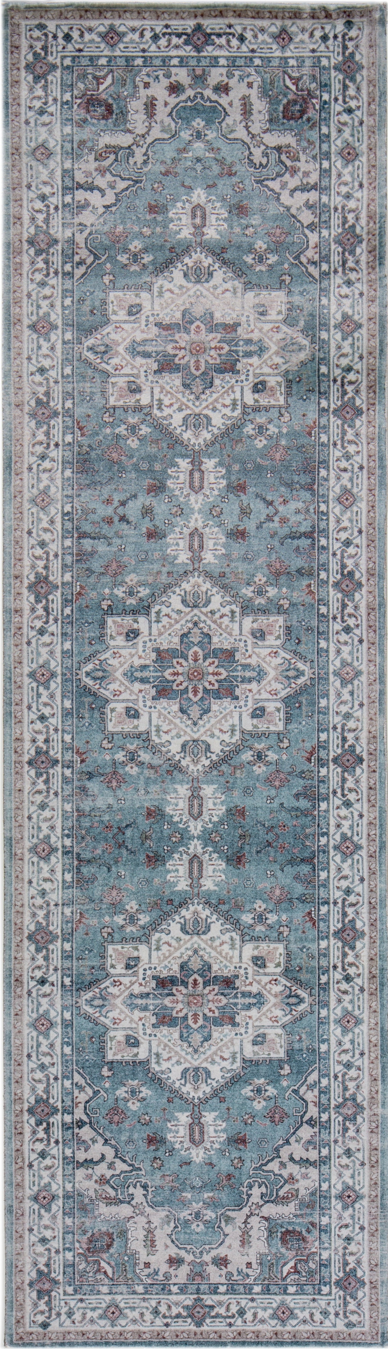 Roxy 2822 Mint Grey Tabriz Machine Woven Performance Area Rug - Kas