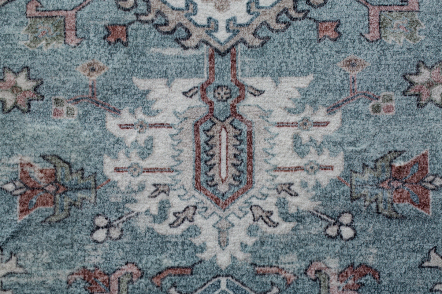 Roxy 2822 Mint Grey Tabriz Machine Woven Performance Area Rug - Kas