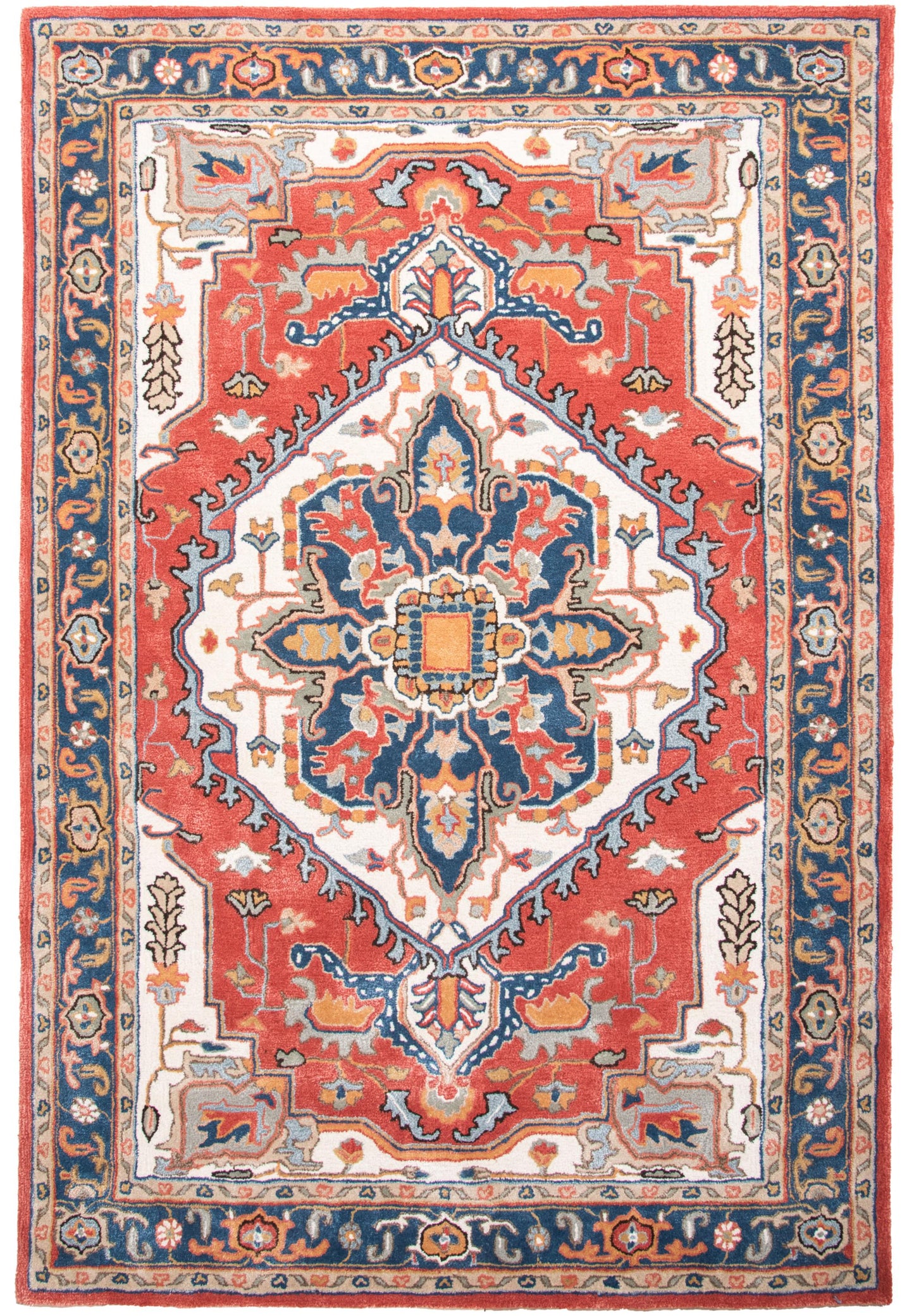 Sapphire SAH449 Red/Blue Hand Tufted Rug - Rizzy