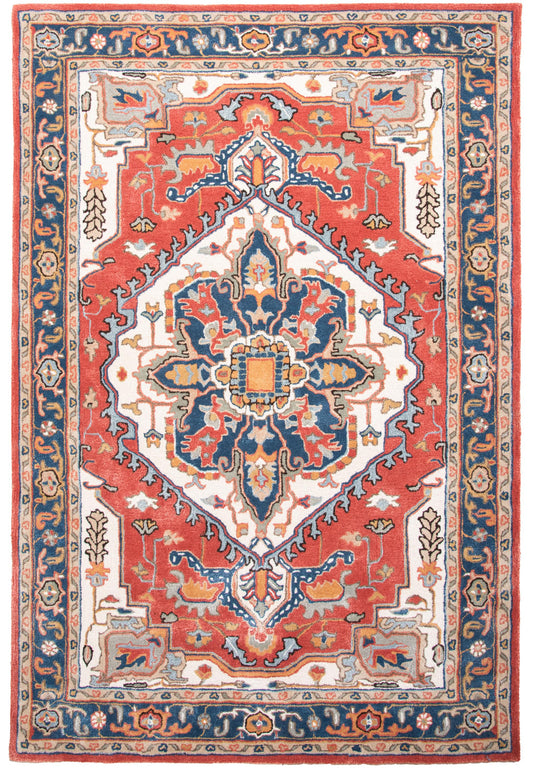 Sapphire SAH449 Red/Blue Hand Tufted Rug - Rizzy