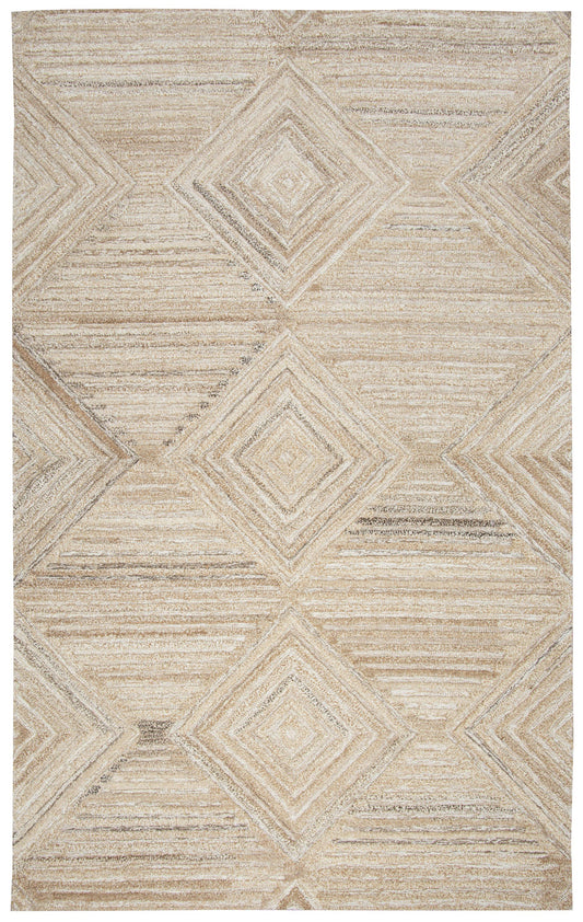 Suffolk SK335A Tan/Natural Hand Tufted Rug - Rizzy