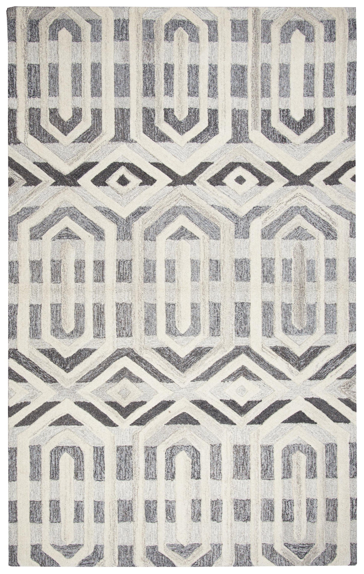 Suffolk SK336A Gray/Natural Hand Tufted Rug - Rizzy