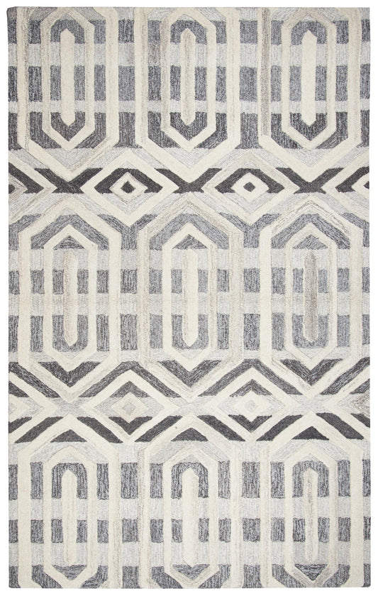 Suffolk SK336A Gray/Natural Hand Tufted Rug - Rizzy