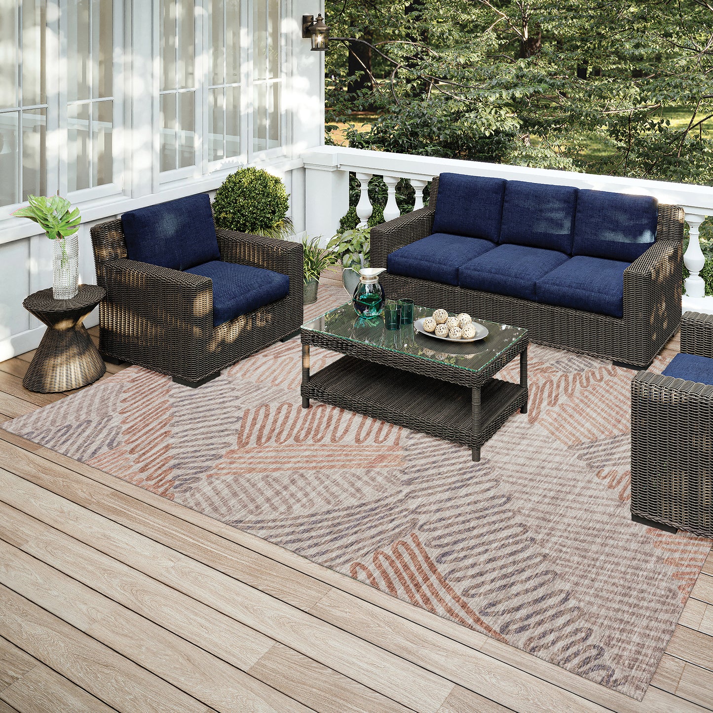 Indoor/Outdoor Sedona SN11 Walnut Washable