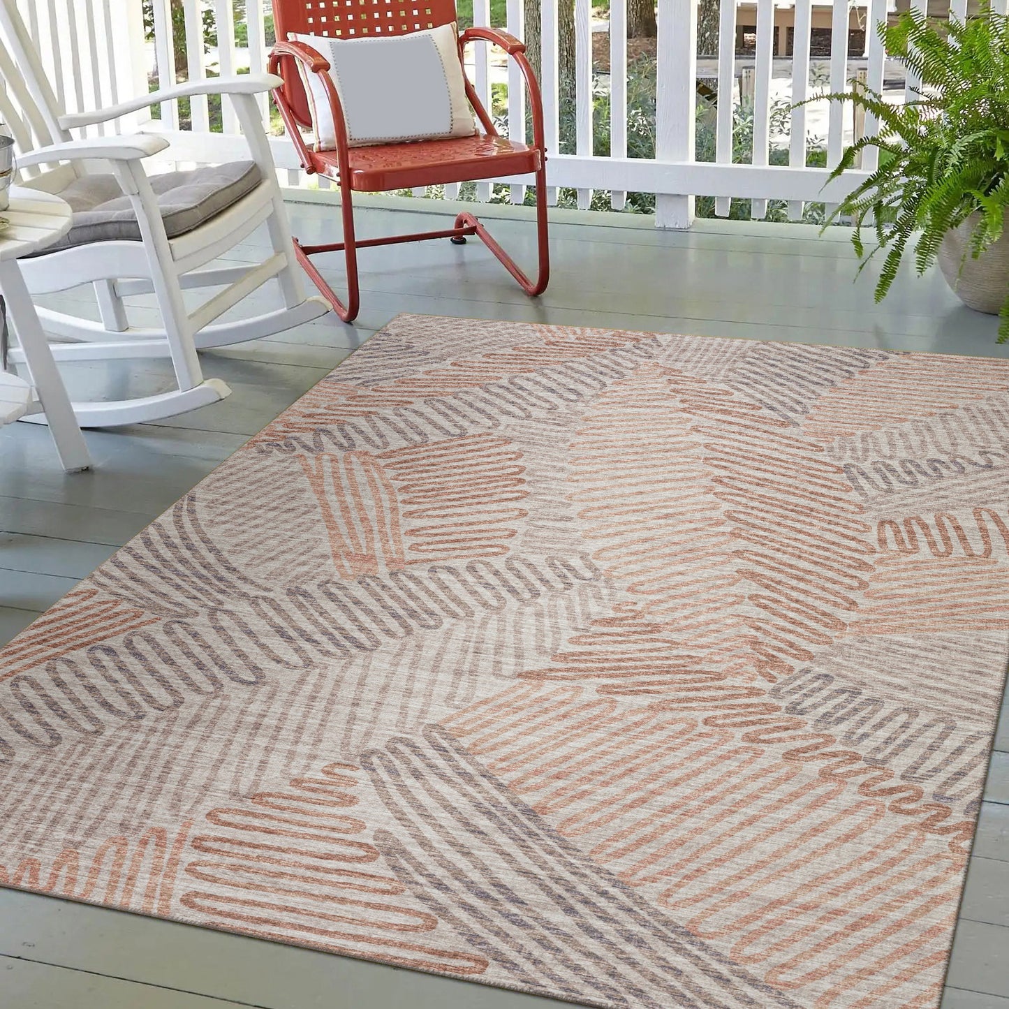 Indoor/Outdoor Sedona SN11 Walnut Washable