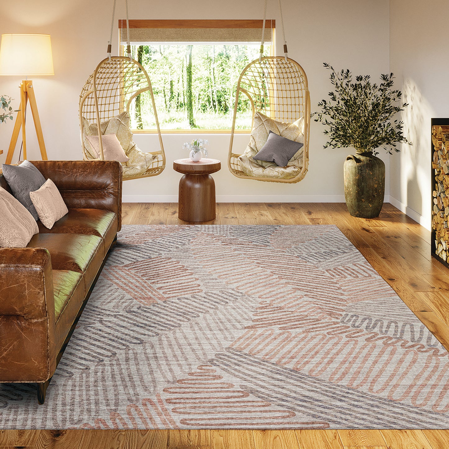 Indoor/Outdoor Sedona SN11 Walnut Washable