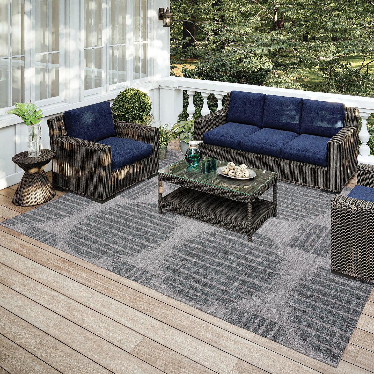 Indoor/Outdoor Sedona SN13 Pewter Washable