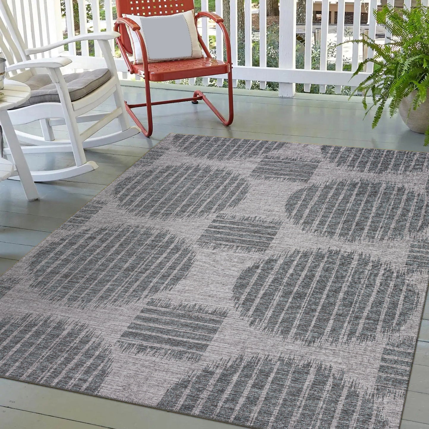 Indoor/Outdoor Sedona SN13 Pewter Washable