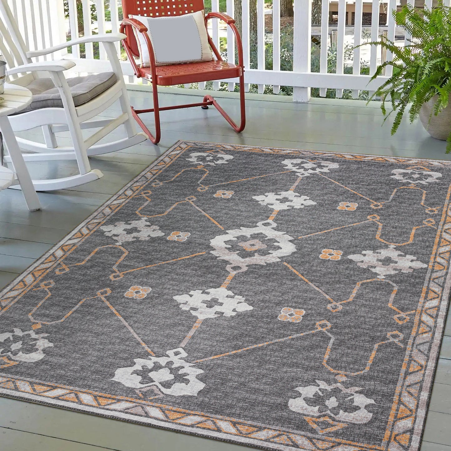 Indoor/Outdoor Sedona SN16 Charcoal Washable