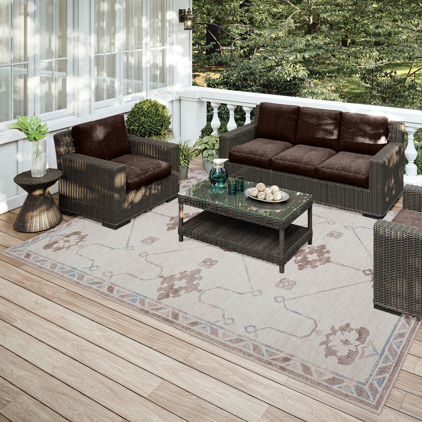 Indoor/Outdoor Sedona SN16 Parchment Washable