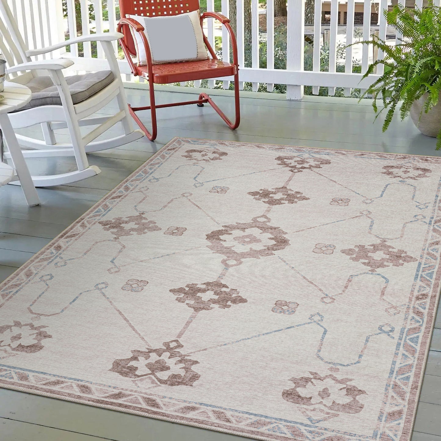 Indoor/Outdoor Sedona SN16 Parchment Washable