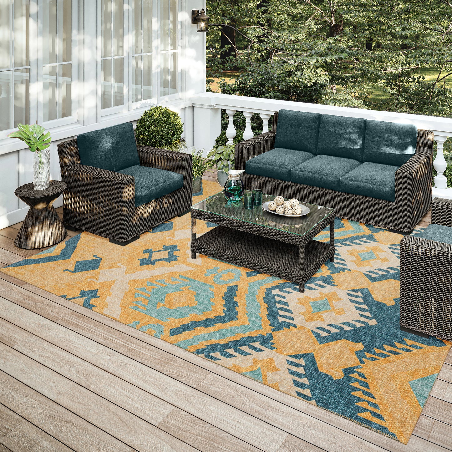 Indoor/Outdoor Sedona SN2 Marigold Washable