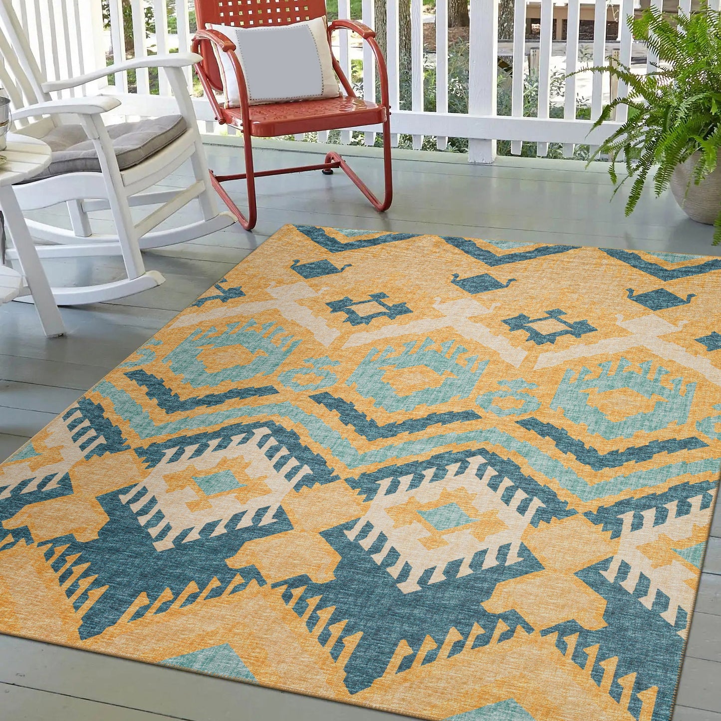 Indoor/Outdoor Sedona SN2 Marigold Washable