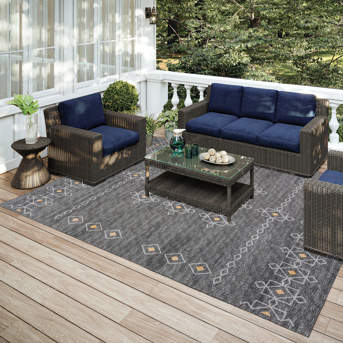 Indoor/Outdoor Sedona SN3 Charcoal Washable