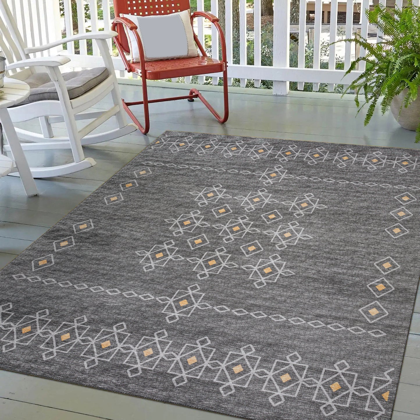 Indoor/Outdoor Sedona SN3 Charcoal Washable