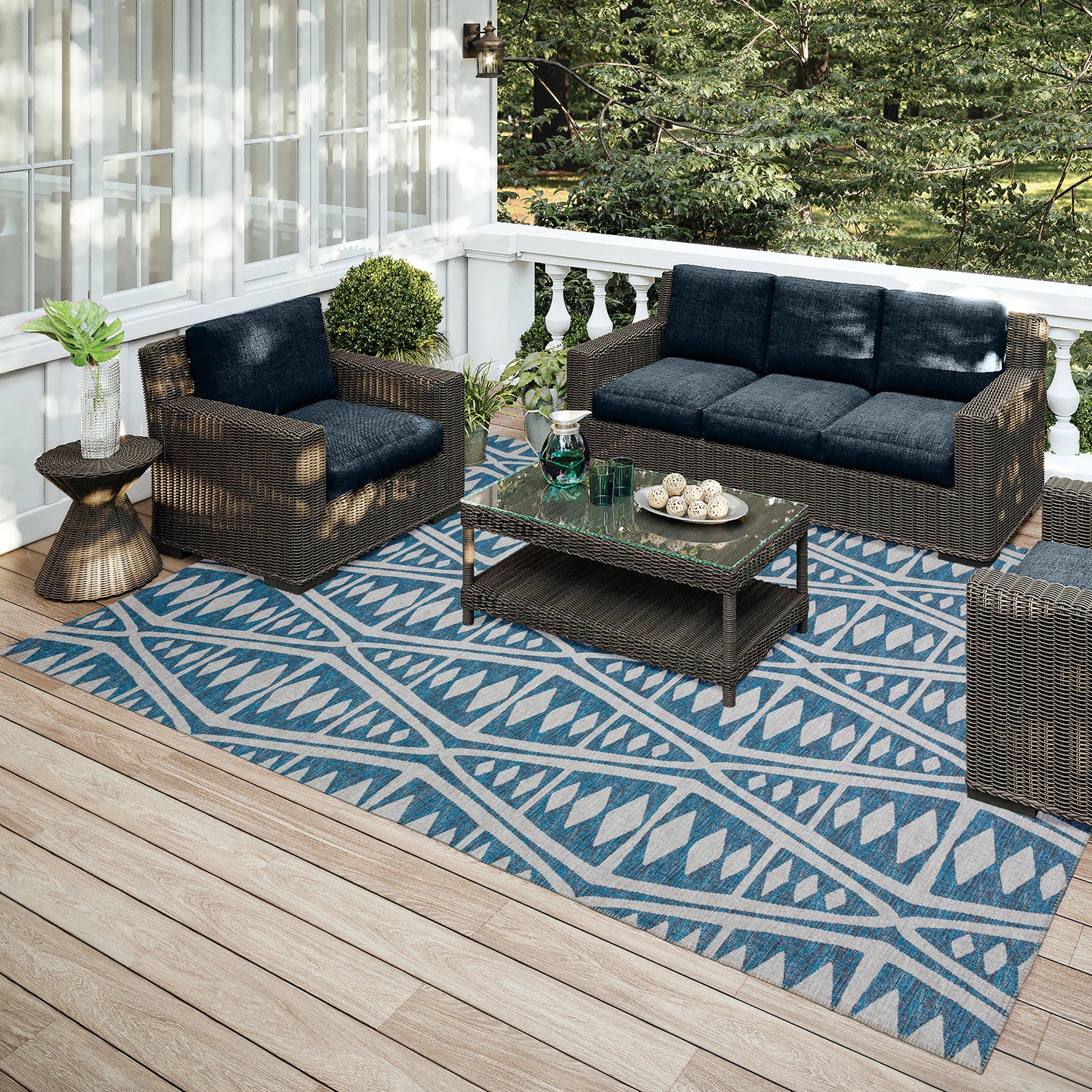 Indoor/Outdoor Sedona SN6 Indigo Washable