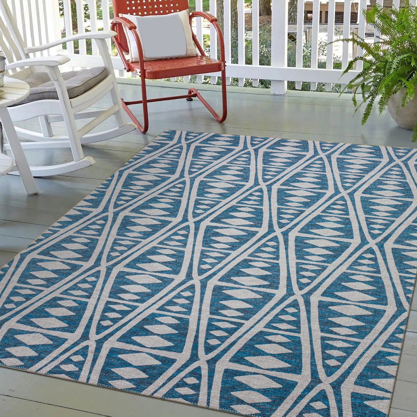 Indoor/Outdoor Sedona SN6 Indigo Washable