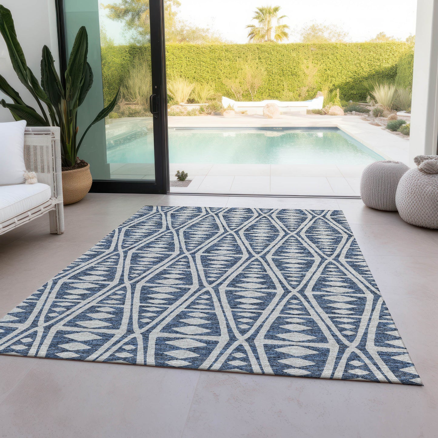 Indoor/Outdoor Sedona SN6 Indigo Washable