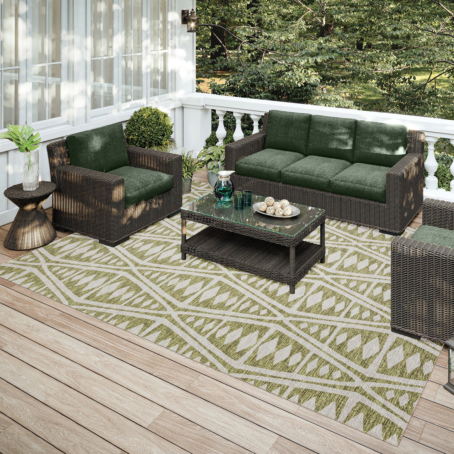 Indoor/Outdoor Sedona SN6 Moss Washable