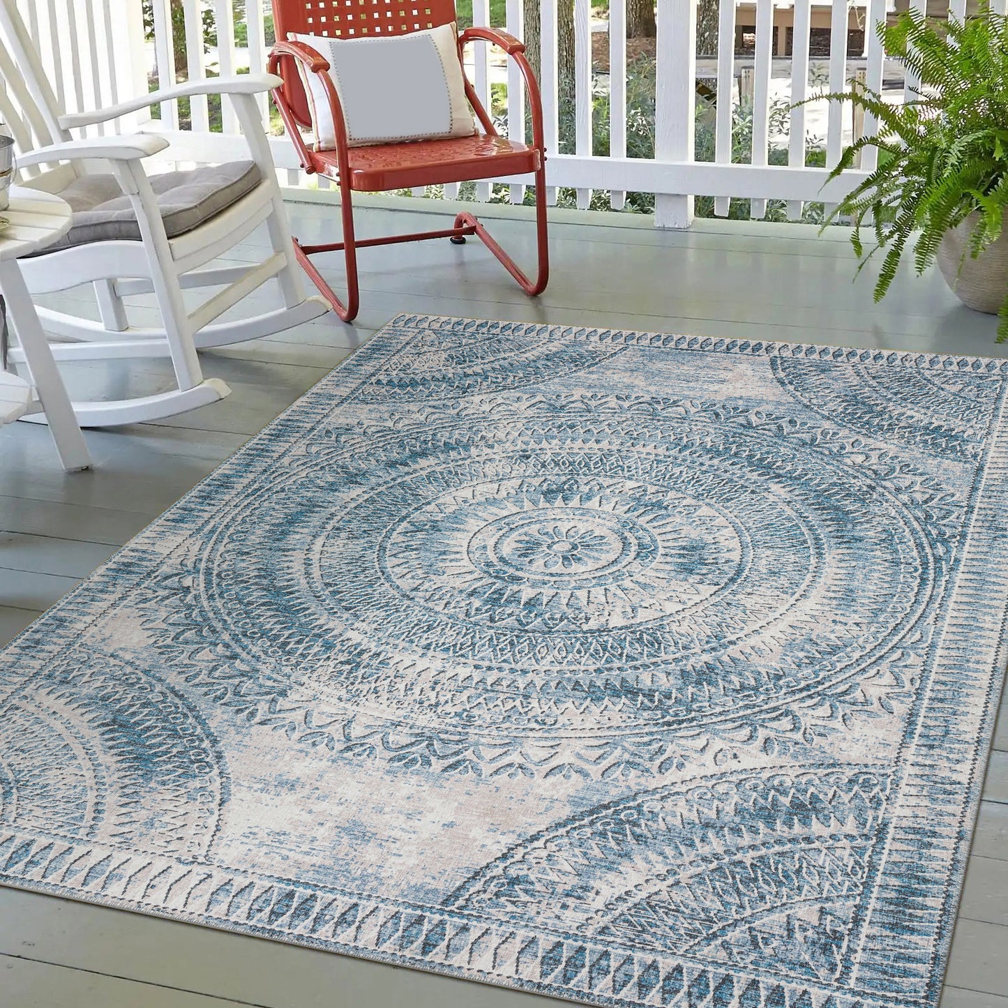 Indoor/Outdoor Sedona SN7 Indigo Washable