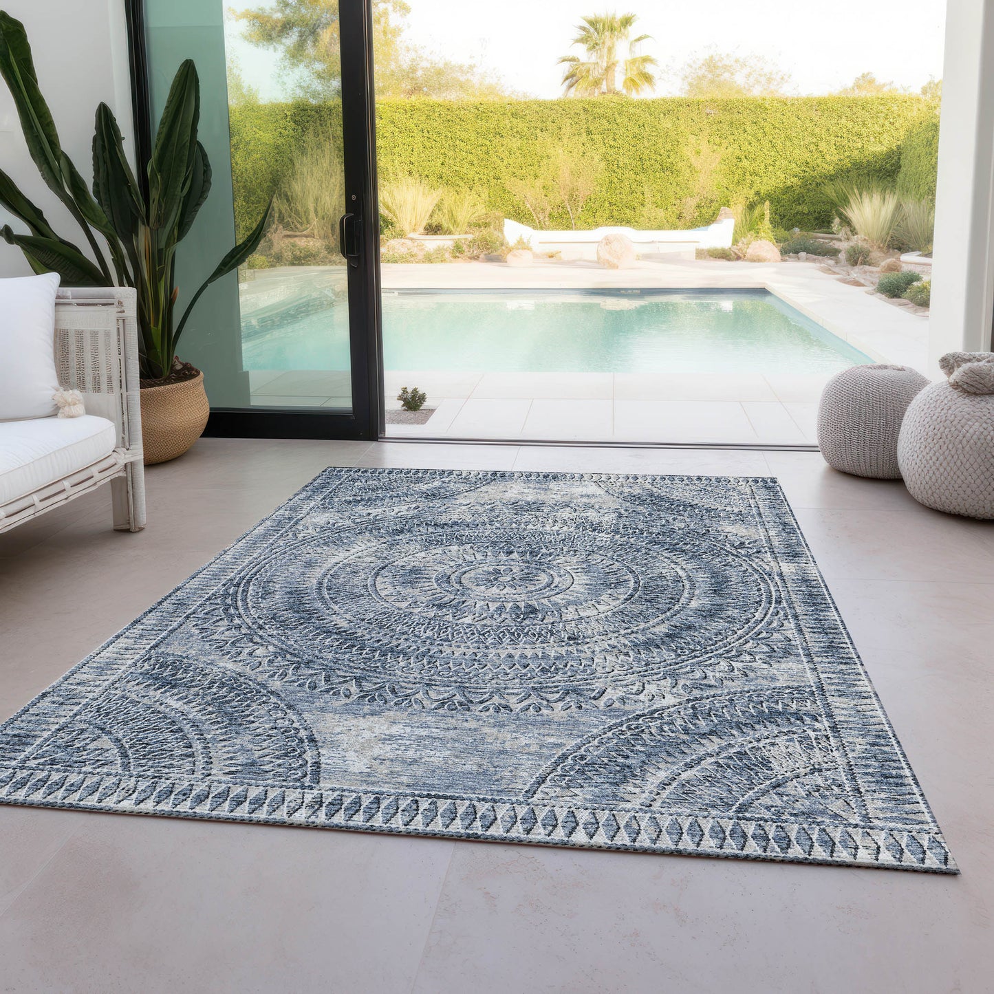 Indoor/Outdoor Sedona SN7 Indigo Washable