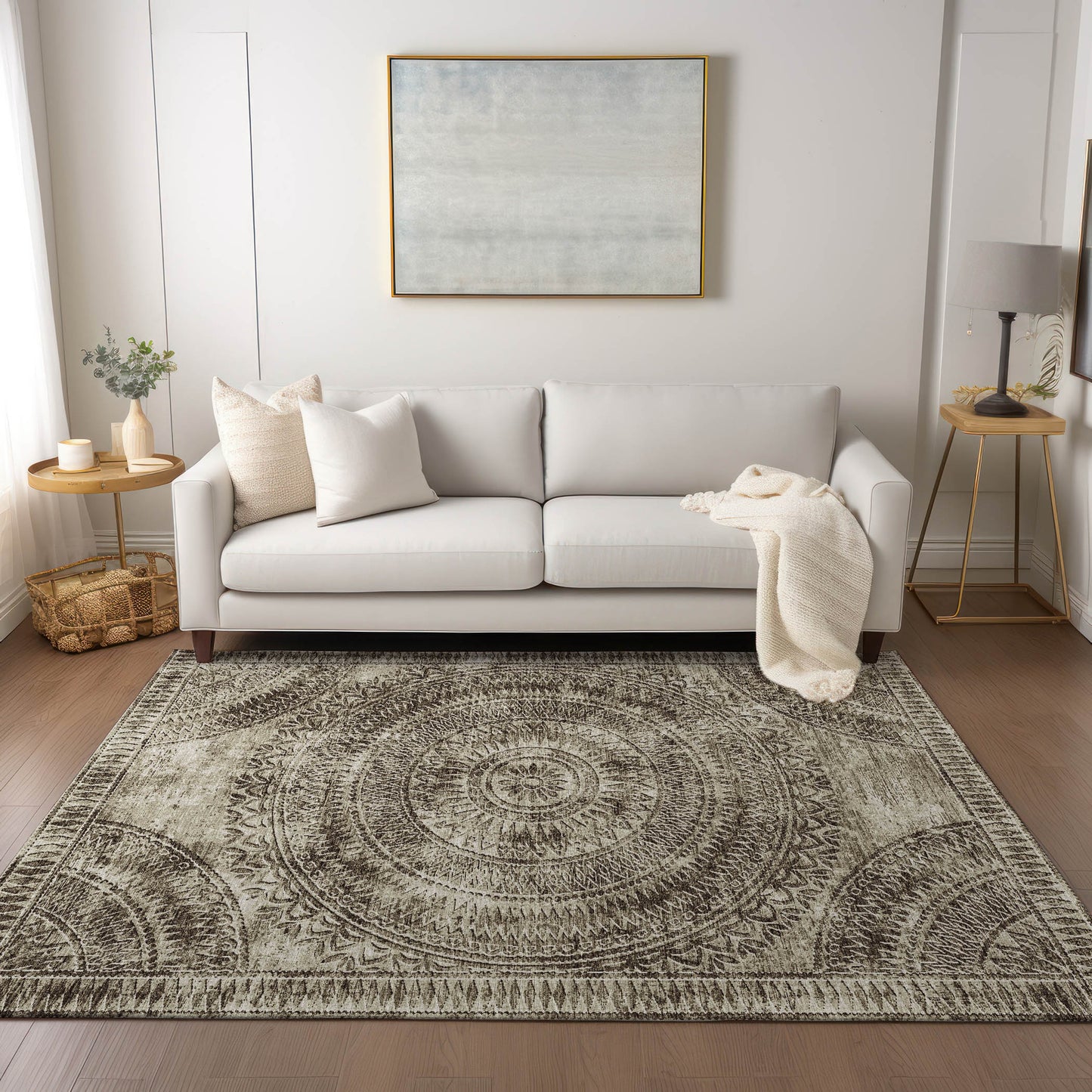 Indoor/Outdoor Sedona SN7 Taupe Washable