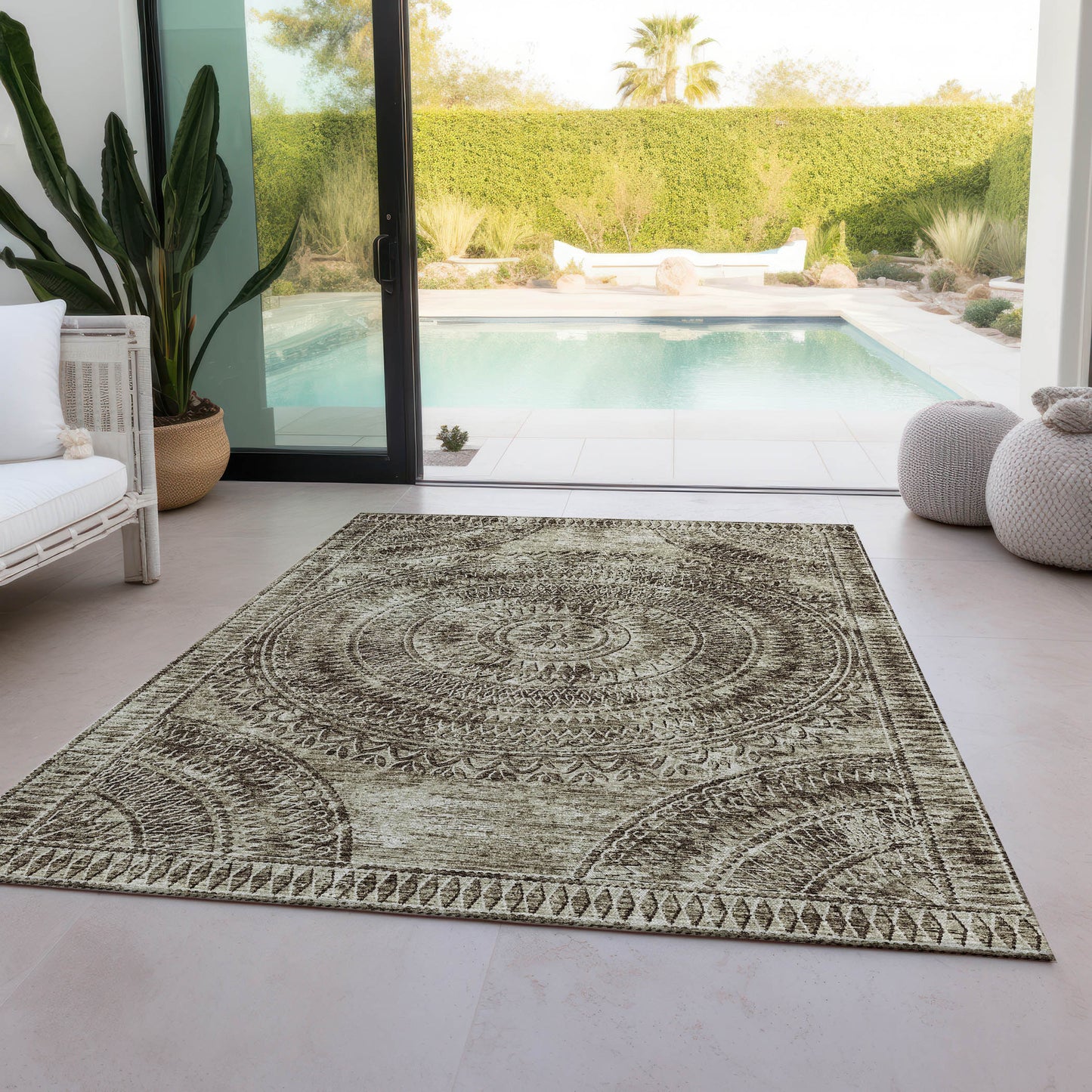 Indoor/Outdoor Sedona SN7 Taupe Washable